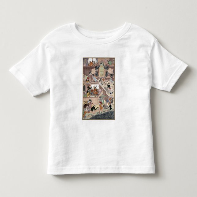 T-shirt Pour Les Tous Petits Empereur Akbar (r.1556-1605) inspectant le buildin (Devant)