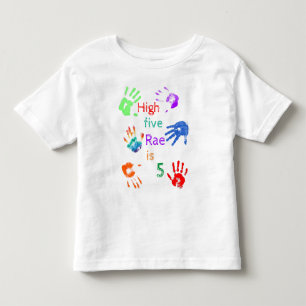 T-shirt Pour Les Tous Petits Empreintes à main de peinture Anniversaire avec no