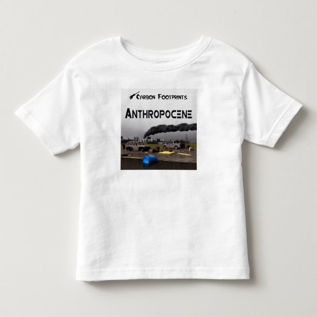 T-shirt Pour Les Tous Petits Empreintes Carbone - Anthropocène (Devant)