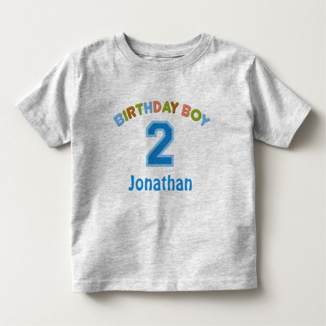 T-shirt Pour Les Tous Petits Enfant d'anniversaire personnalisé (2 ans) (Devant)