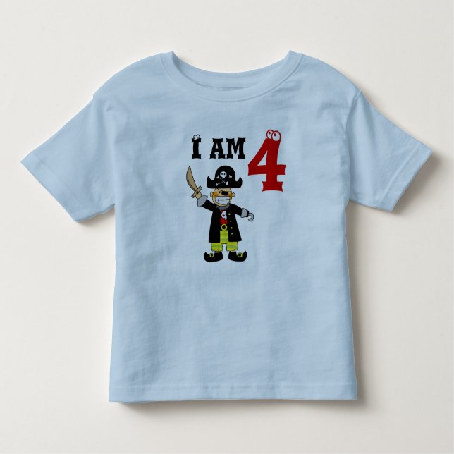 T-shirt Pour Les Tous Petits Enfant de quatre ans ( pirate ) (Devant)