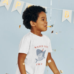 T-shirt Pour Les Tous Petits Enfant de requin Attention
