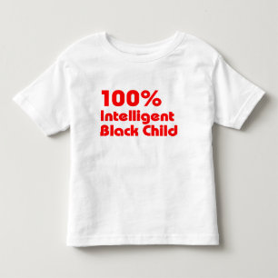 T-shirt Pour Les Tous Petits Enfant noir intelligent de 100%