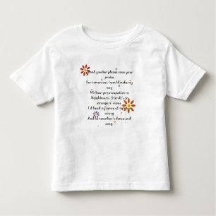 T-shirt Pour Les Tous Petits Enfant T - Poème d'éloge