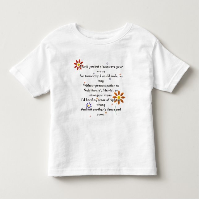 T-shirt Pour Les Tous Petits Enfant T - Poème loué (Devant)