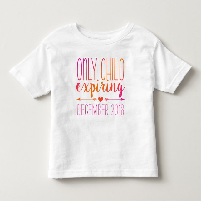 T-shirt Pour Les Tous Petits Enfant unique Ombre rose et orange expirant - (Devant)
