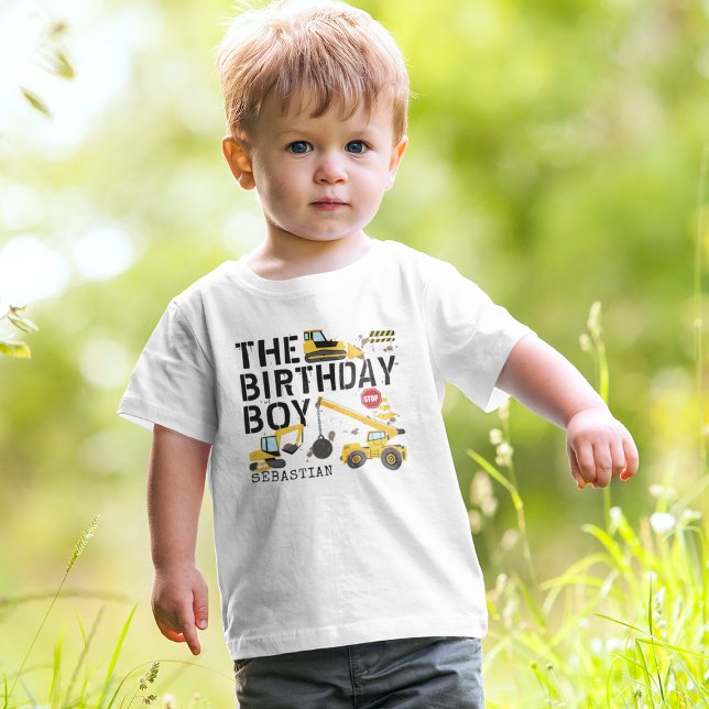 T-shirt Pour Les Tous Petits Enfants Construction Anniversaire Garçon Toddler T (Créateur téléchargé)