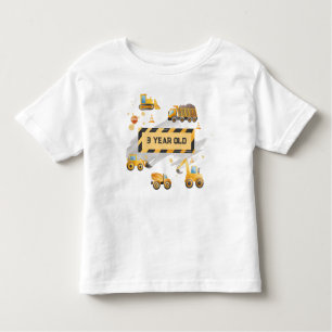 T-shirt Pour Les Tous Petits Enfants construction mignonne Anniversaire