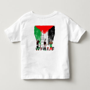 T-shirt Pour Les Tous Petits Enfants de Gaza peignant le drapeau de la Palestin