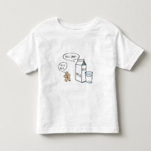 T-shirt Pour Les Tous Petits Enfants drôles de lait et de gingembre T blanc
