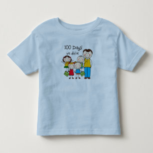 T-shirt Pour Les Tous Petits Enfants et professeur masculin 100 jours