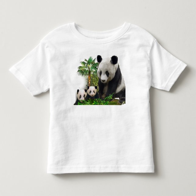 T-shirt Pour Les Tous Petits Enfants Panda Bear (Devant)