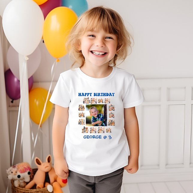 T-shirt Pour Les Tous Petits Enfants Photo Fête Animaux Thème Anniversaire (Créateur téléchargé)