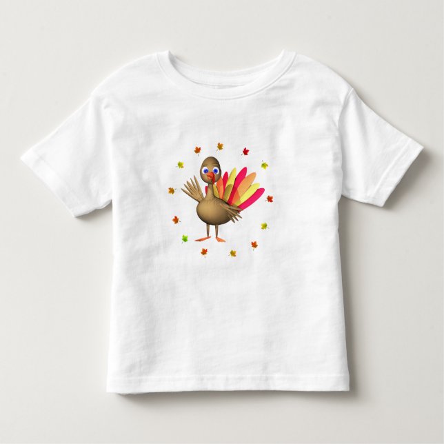 T-shirt Pour Les Tous Petits Enfants Thanksgiving Baby Turkey (Devant)