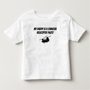 T-shirt Pour Les Tous Petits Enfants Toddler Chinook Daddy Hélicoptère Militair