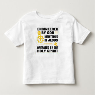 T-shirt Pour Les Tous Petits Engineered by God, Maintained by Jesus, 