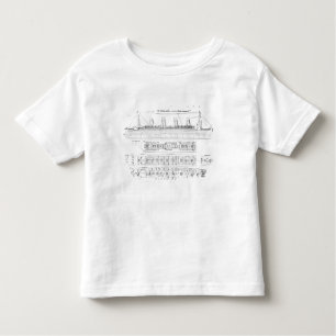 T-shirt Pour Les Tous Petits Enquête dans la perte de Titanic : Sectio croisé