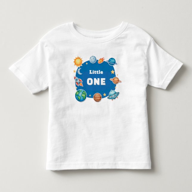 T-shirt Pour Les Tous Petits Ensemble de cliparts de cercle spatial (Devant)