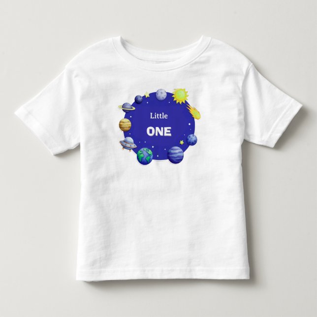 T-shirt Pour Les Tous Petits Ensemble de cliparts de cercle spatial (Devant)