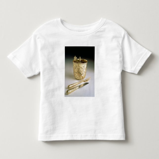 T-shirt Pour Les Tous Petits Ensemble de déplacement d'un couteau, d'une (Devant)