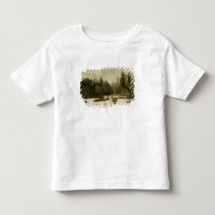 T-shirt Pour Les Tous Petits Entrée à la forêt en hiver