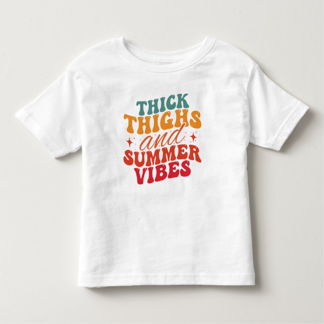 T-shirt Pour Les Tous Petits Épais cuisses & Vibes Été Épicerie de plage (Devant)