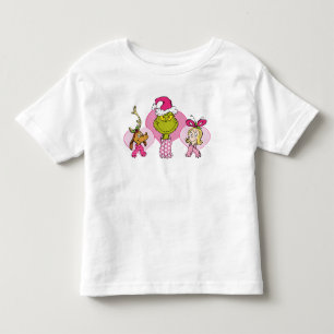 T-shirt Pour Les Tous Petits Équipage du Grinch en portrait rose de la Saint-Va