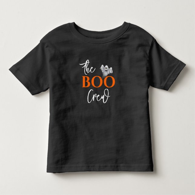 T-shirt Pour Les Tous Petits Équipage Halloween BOO (Devant)