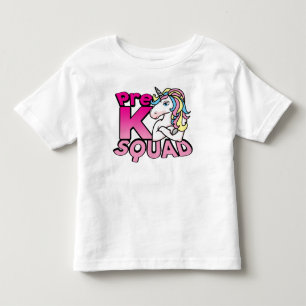 T-shirt Pour Les Tous Petits Équipe de licorne pré-K 1er jour de l'école