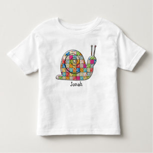 T-shirt Pour Les Tous Petits escargot de patchwork
