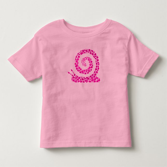 T-shirt Pour Les Tous Petits Escargot rose (Devant)