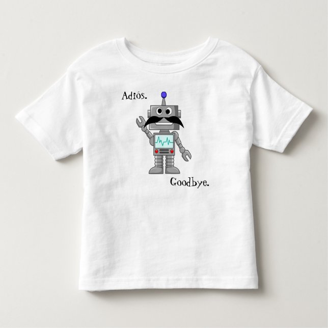 T-shirt Pour Les Tous Petits Espagnol Vocab : Au revoir (Devant)