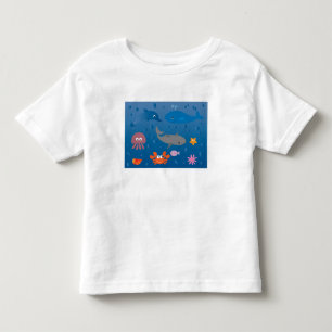 T-shirt Pour Les Tous Petits Espèce marine mignonne de bande dessinée