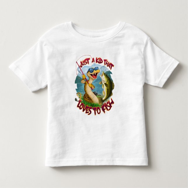 T-shirt Pour Les Tous Petits Esprit Jeunes Anglers (Devant)