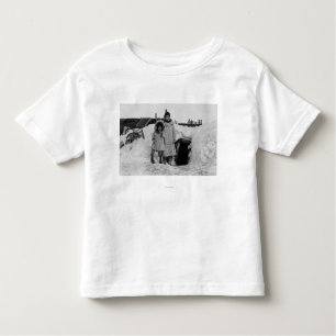 T-shirt Pour Les Tous Petits Esquimaux d'Alaska en dehors de leur photographie