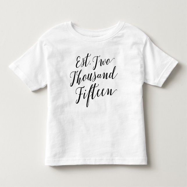 T-shirt Pour Les Tous Petits Est. 2015 (Devant)