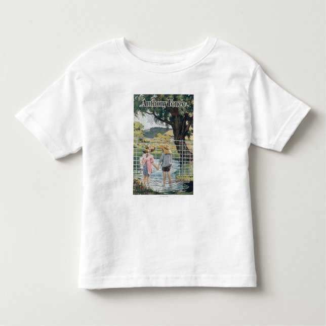 T-shirt Pour Les Tous Petits Étang américain et enfants de barrière d'acier et (Devant)