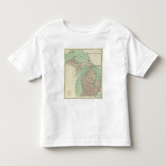 T-shirt Pour Les Tous Petits État du Michigan (Devant)