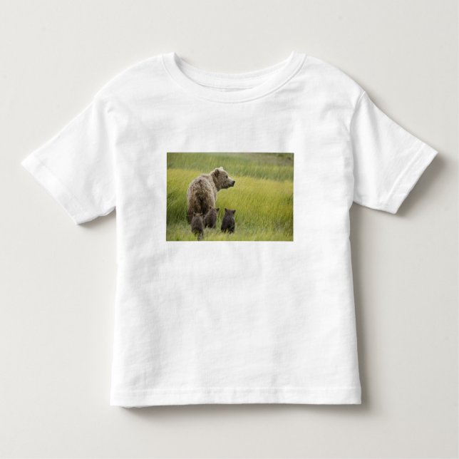 T-shirt Pour Les Tous Petits États-Unis, Alaska, Lake Clark National Park. Griz (Devant)
