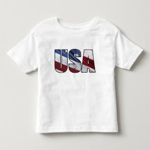 T-shirt Pour Les Tous Petits États-Unis en rouge blanc et bleu drapeau patrioti