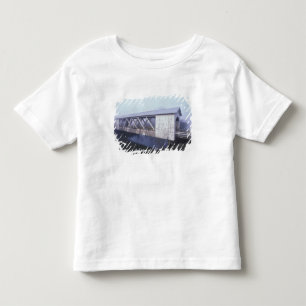 T-shirt Pour Les Tous Petits États-Unis, Oregon. Le pont couvert Gilkey enjambe