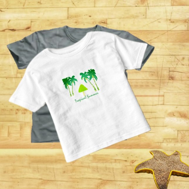 T-shirt Pour Les Tous Petits Été tropical (T-shirt for toddler, with a tropical theme!)