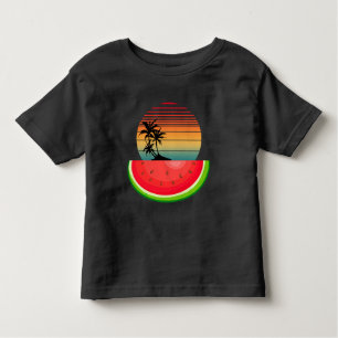 T-shirt Pour Les Tous Petits Eté Vibes Sunset Watermelon