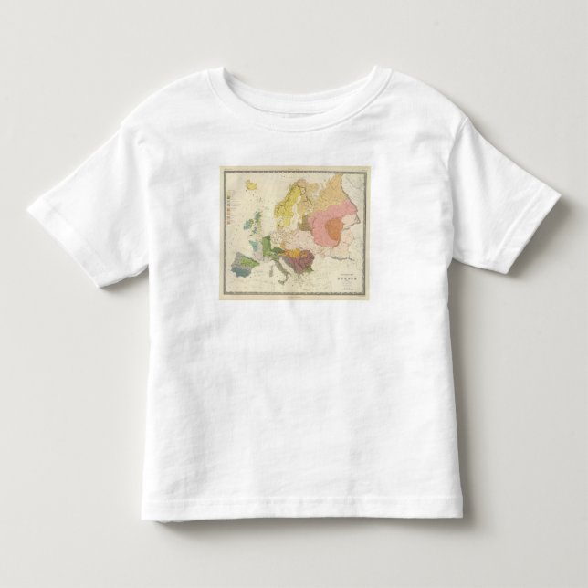 T-shirt Pour Les Tous Petits Ethnographique, l'Europe (Devant)