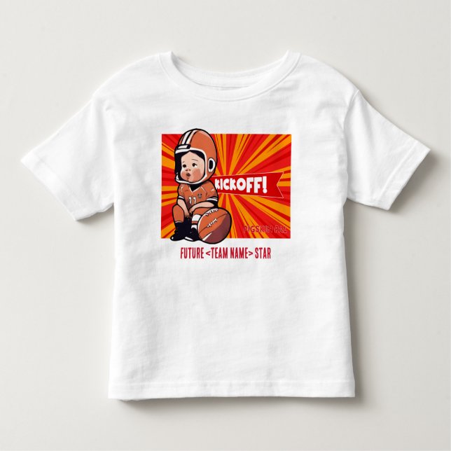 T-shirt Pour Les Tous Petits Étincelle Gridiron #22 personnalisable de [Nom de  (Devant)
