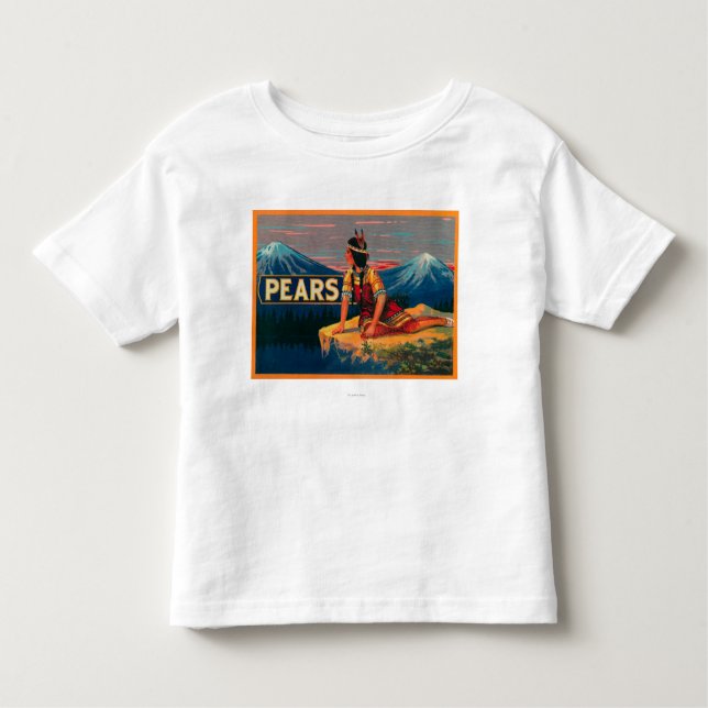 T-shirt Pour Les Tous Petits Étiquette courant de caisse de poire (Devant)
