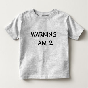 T-shirt Pour Les Tous Petits Étiquette d'avertissement pour enfants amusants