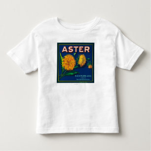 T-shirt Pour Les Tous Petits Étiquette de caisse d'agrume de marque d'aster