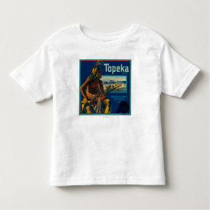 T-shirt Pour Les Tous Petits Étiquette de caisse d'agrume de marque de Topeka