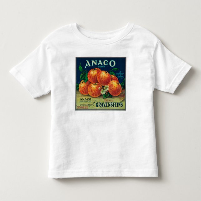 T-shirt Pour Les Tous Petits Étiquette de caisse d'Anaco Apple (Devant)